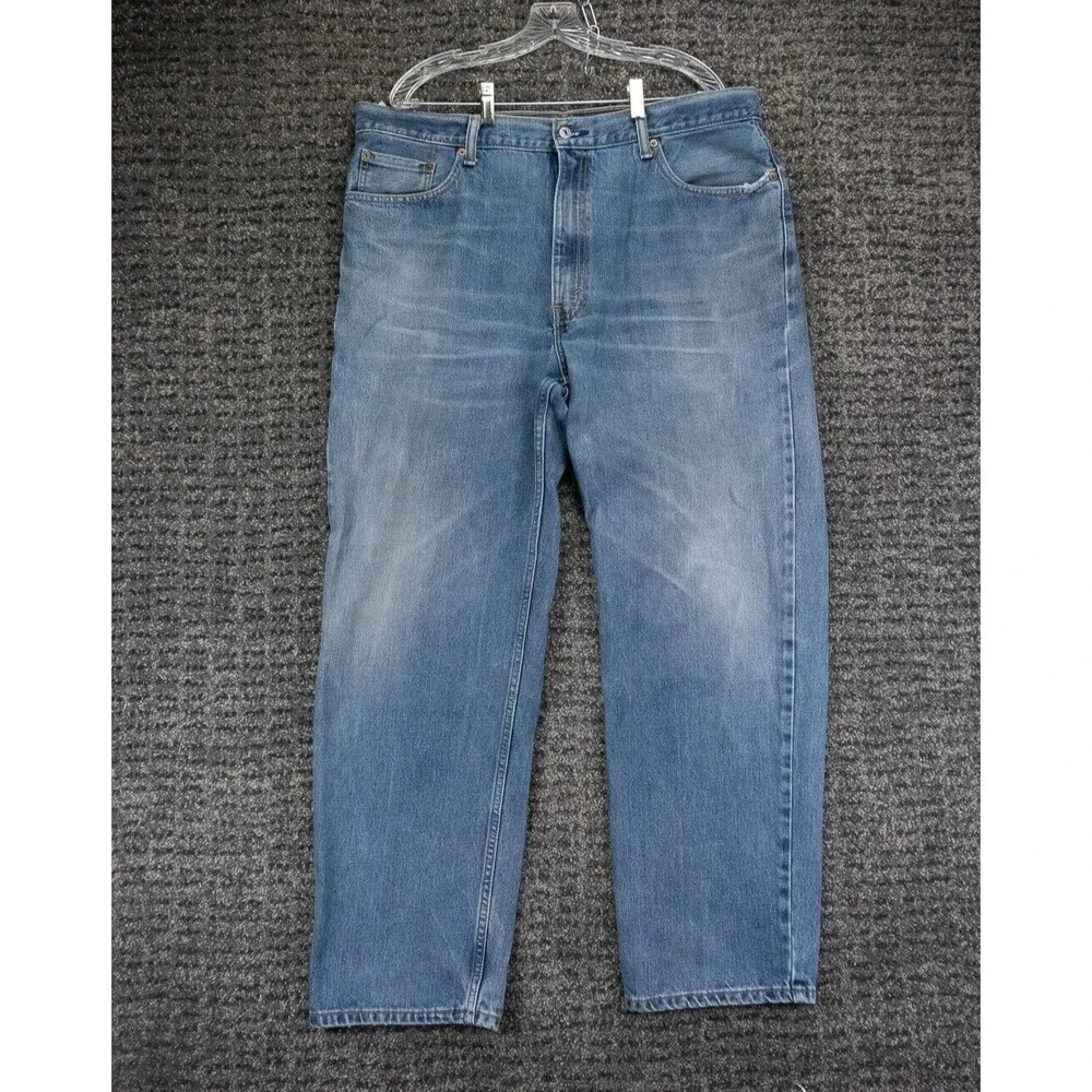 Levis 550 Jeans Men 40x32 Blue Relaxed Fit Tapered Distressed Denim Comfort